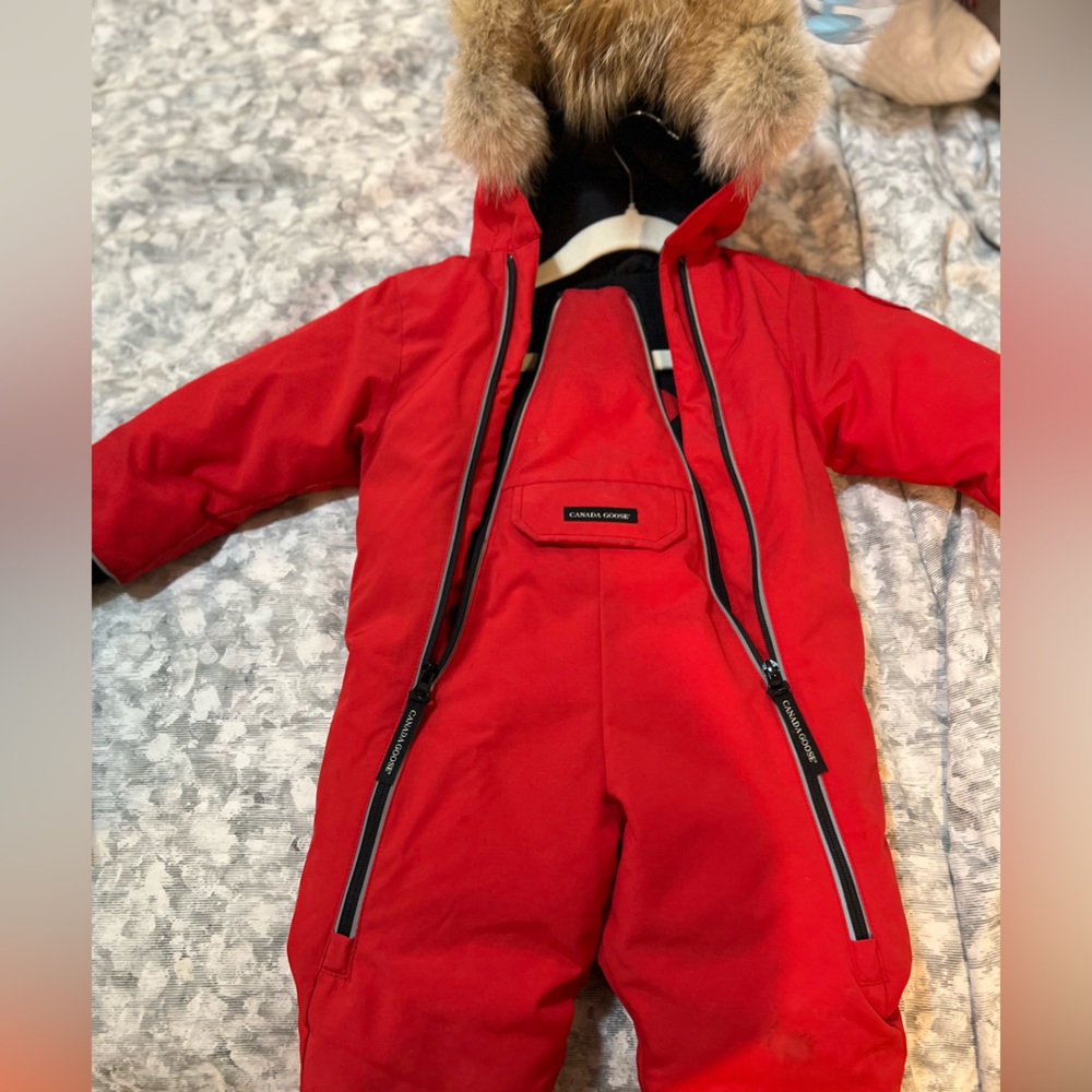 Canada Goose Red Snowsuit 12/18 Months
